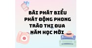 Bài phát biểu phát động phong trào thi đua năm học mới