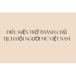 Điều kiện trở thành chủ tịch Hội người mù Việt Nam