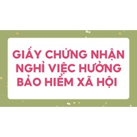 Giấy chứng nhận nghỉ việc hưởng bảo hiểm xã hội