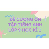 Đề cương ôn tập tiếng Anh lớp 9 học kì 1 chi tiết nhất