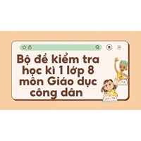 Bộ đề kiểm tra học kì 1 lớp 8 môn Giáo dục công dân