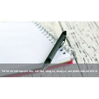 Tải Sổ chi tiết nguyên liệu, vật liệu, công cụ, dụng cụ, sản phẩm mẫu số S22-H