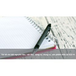 Tải Sổ chi tiết nguyên liệu, vật liệu, công cụ, dụng cụ, sản phẩm mẫu số S22-H