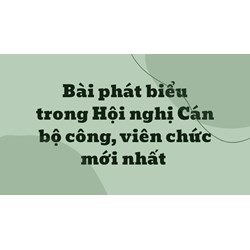 Bài phát biểu trong Hội nghị Cán bộ công, viên chức mới nhất