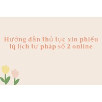 Hướng dẫn thủ tục xin phiếu lý lịch tư pháp số 2 online