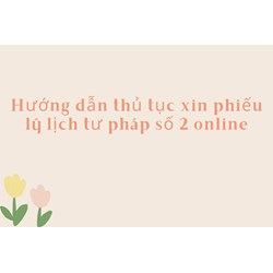 Hướng dẫn thủ tục xin phiếu lý lịch tư pháp số 2 online