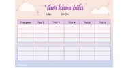 Mẫu Powerpoint thời khóa biểu (chỉnh sửa được) mới nhất