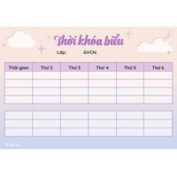 Mẫu Powerpoint thời khóa biểu (chỉnh sửa được) mới nhất