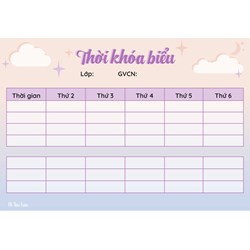 Mẫu Powerpoint thời khóa biểu (chỉnh sửa được) mới nhất
