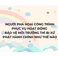 Người phá hoại công trình phục vụ hoạt động bảo vệ môi trường thì bị xử phạt hành chính như thế nào ?