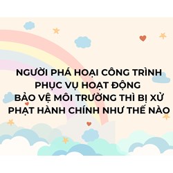 Người phá hoại công trình phục vụ hoạt động bảo vệ môi trường thì bị xử phạt hành chính như thế nào ?