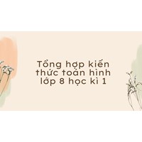 Tổng hợp kiến thức toán hình lớp 8 học kì 1