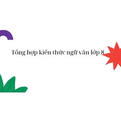 Tổng hợp kiến thức ngữ văn lớp 8 chi tiết nhất
