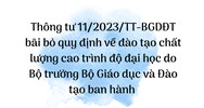 Bãi bỏ quy định về đào tạo chất lượng cao trình độ đại học theo Thông tư 11/2023/TT-BGDĐT