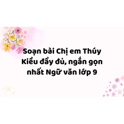 Soạn bài Chị em Thúy Kiều đầy đủ, ngắn gọn nhất Ngữ văn lớp 9