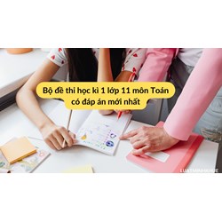 Bộ đề thi học kì 1 lớp 11 môn Toán có đáp án mới nhất