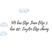 Vở bài tập Toán lớp 5 bài 82: Luyện tập chung