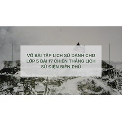Vở bài tập Lịch sử dành cho lớp 5 bài 17 Chiến thắng lịch sử Điện Biên Phủ