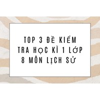 Top 3 Đề kiểm tra học kì 1 lớp 8 môn Lịch sử