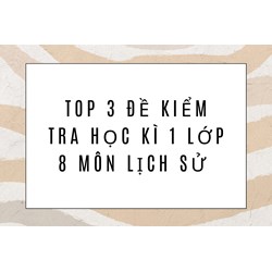 Top 3 Đề kiểm tra học kì 1 lớp 8 môn Lịch sử