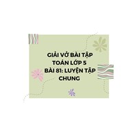 Giải vở bài tập Toán 5 bài 81 - Luyện tập chung