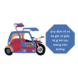 Quy định về xe ba gác có giấy tờ gì khi lưu thông trên đường