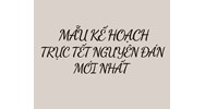 Mẫu Kế hoạch trực Tết nguyên đán mới nhất năm 2024