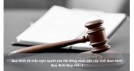 Quy định về mẫu nghị quyết của Hội đồng nhân dân cấp tỉnh (ban hành Quy định/Quy chế...)