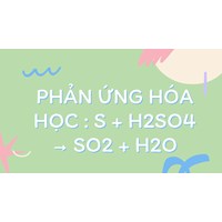 Phản ứng hóa học : S + H2SO4 → SO2 + H2O