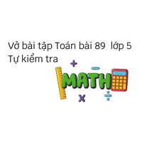 Vở bài tập Toán bài 89  lớp 5 Tự kiểm tra
