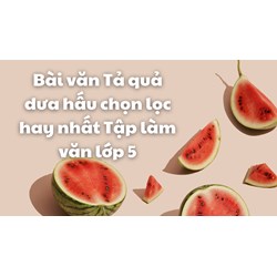 Bài văn Tả quả dưa hấu chọn lọc hay nhất Tập làm văn lớp 5