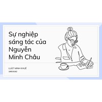 Sự nghiệp sáng tác của Nguyễn Minh Châu