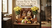 Văn khấn Thần Tài - Thổ Địa ngày mùng 1, 10, ngày rằm chuẩn nhất