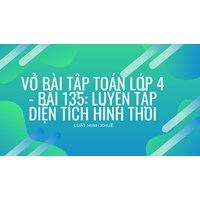 Vở bài tập Toán lớp 4 - bài 135: Luyện tập Diện tích hình thoi