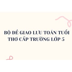 Bộ đề giao lưu Toán tuổi thơ cấp trường lớp 5