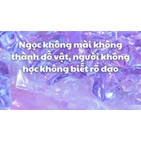 Ngọc không mài không thành đồ vật, người không học không biết rõ đạo