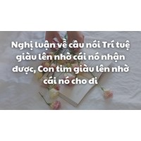 Trí tuệ giàu lên nhờ cái nó nhận được, Con tim giàu lên nhờ cái nó cho đi