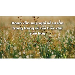 Đoạn văn suy nghĩ về sự cẩn trọng trong xã hội hiện đại siêu hay