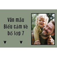 Viết bài cảm nghĩ, biểu cảm về người bố thân yêu - Ngữ văn lớp 7