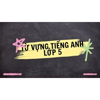 Từ vựng tiếng Anh lớp 5 (từ Unit 1 đến Unit 4)