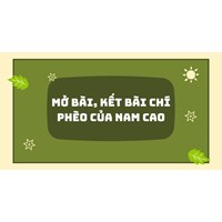 Mở bài, kết bài Chí Phèo của Nam Cao