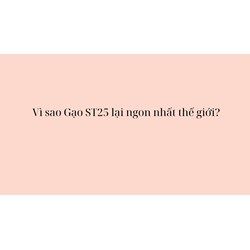 Vì sao Gạo ST25 lại ngon nhất thế giới
