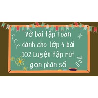 Vở bài tập Toán dành cho lớp 4 bài 102 Luyện tập rút gọn phân số