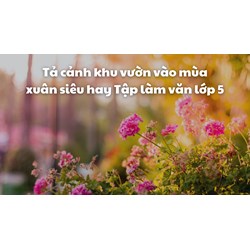 Tả cảnh khu vườn vào mùa xuân siêu hay Tập làm văn lớp 5