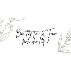Bài tập tìm X Toán dành cho lớp 2