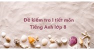 Đề kiểm tra 1 tiết môn Tiếng Anh lớp 8