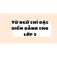 Từ ngữ chỉ đặc điểm dành cho lớp 2