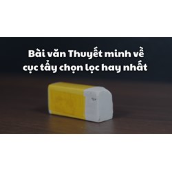 Bài văn Thuyết minh về cục tẩy chọn lọc hay nhất