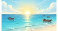 Tả cảnh biển vào buổi sáng sớm siêu hay Tập làm văn lớp 5