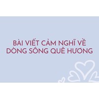 Bài viết cảm nghĩ về dòng sông quê hương